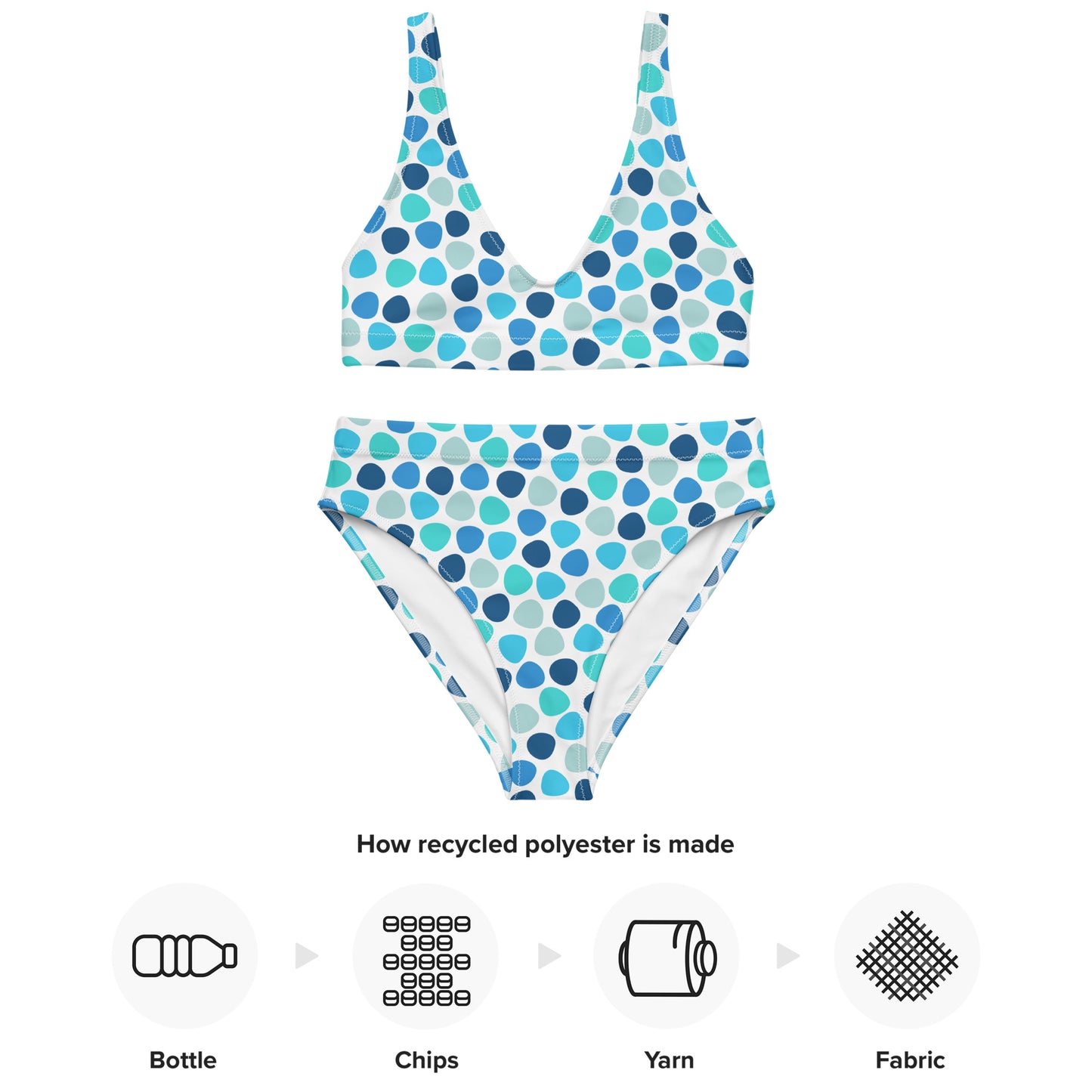 Blue Pepple Recycled high-waisted bikini