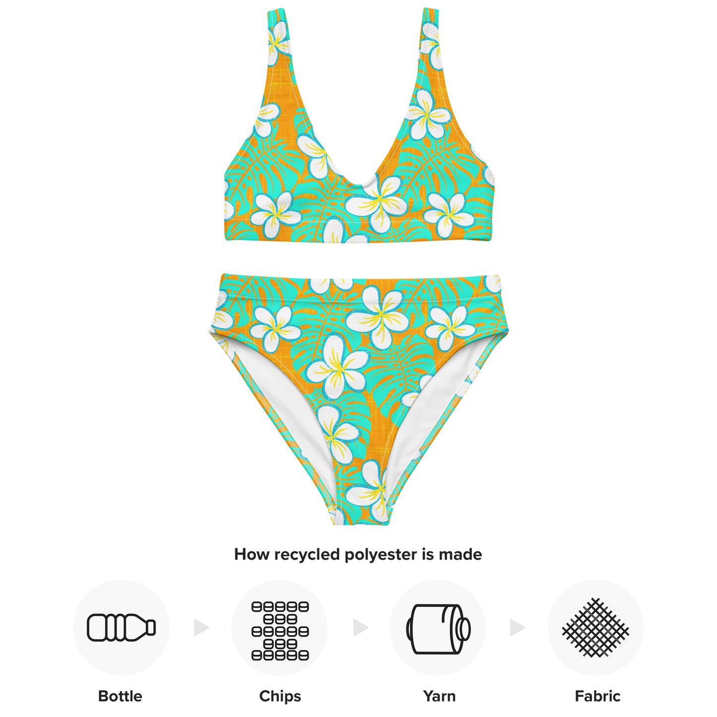 Get Tropical Recycled high-waisted bikini
