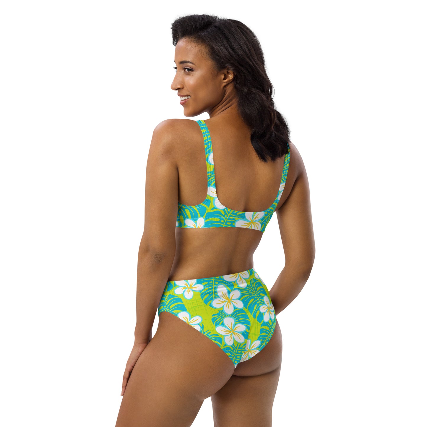 My Blue Heaven Recycled high-waisted bikini