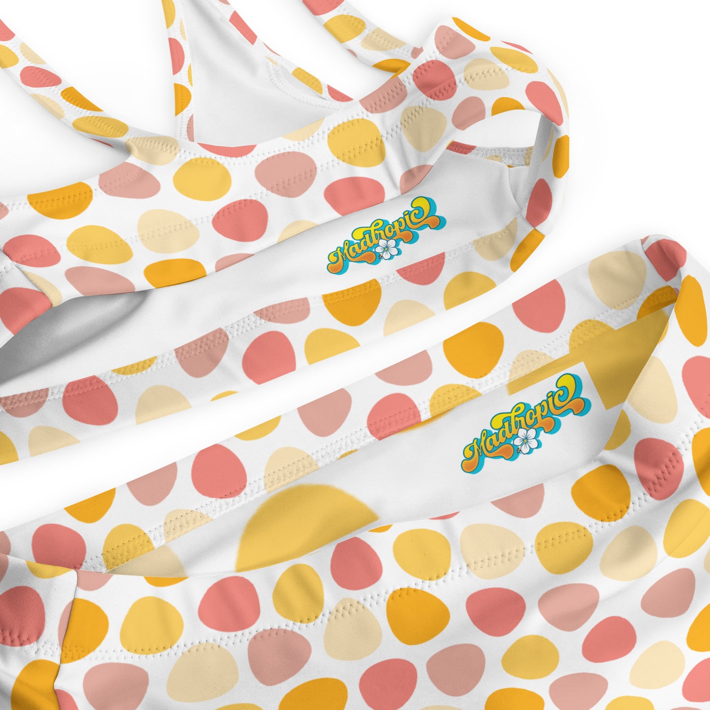 Coral Pebble Recycled high-waisted bikini