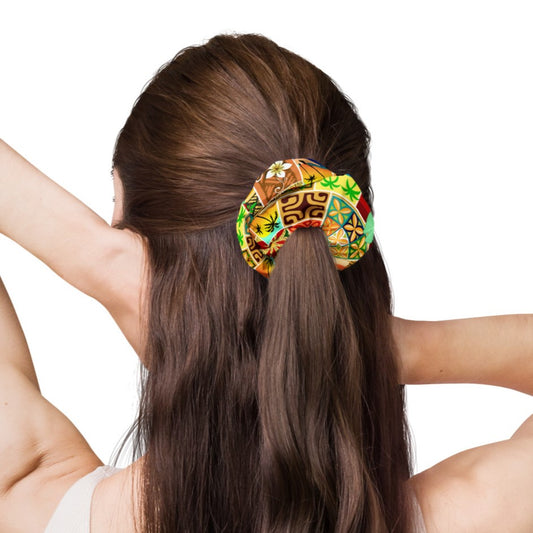 Hawaiian Motif Recycled Scrunchie