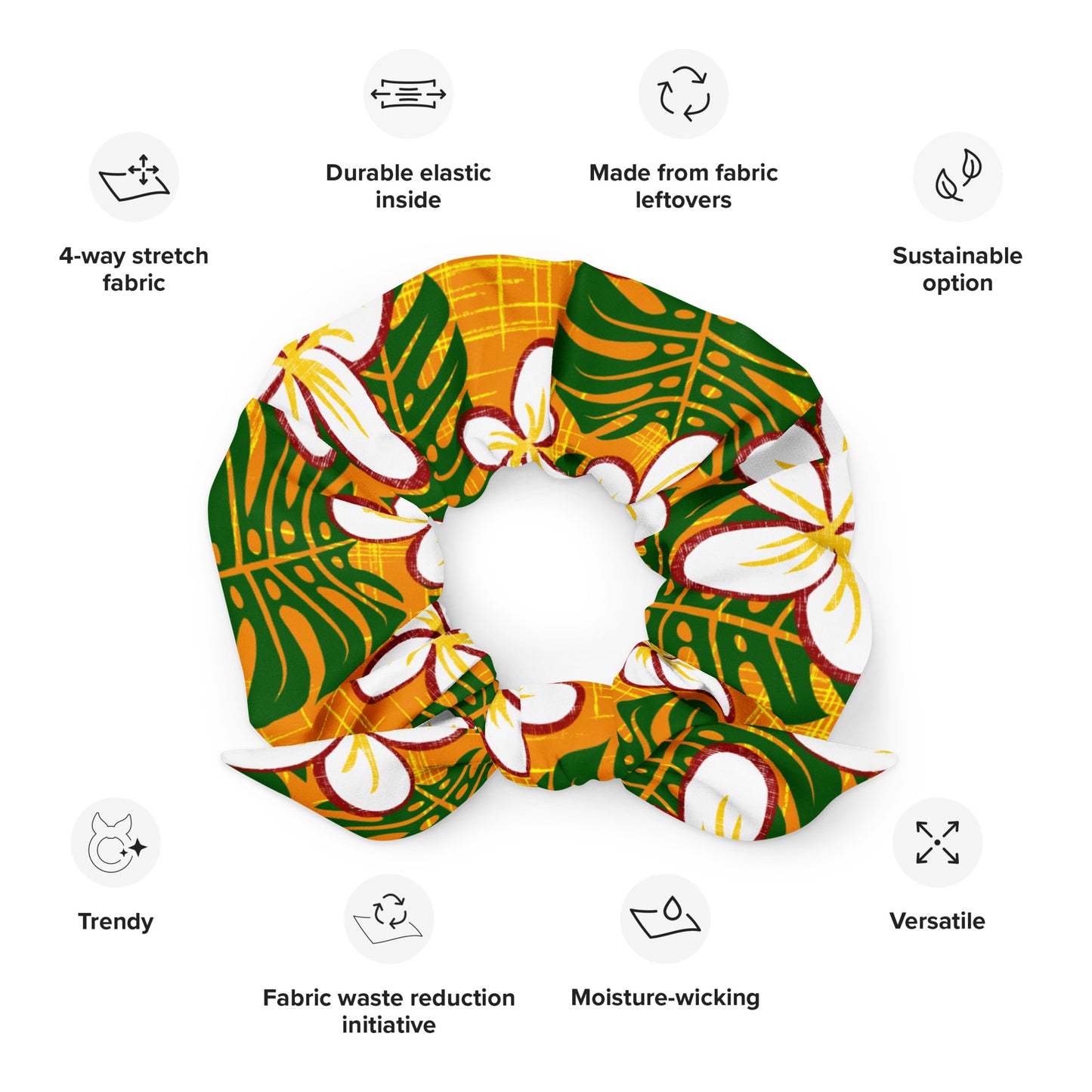 Oahu October Recycled Scrunchie