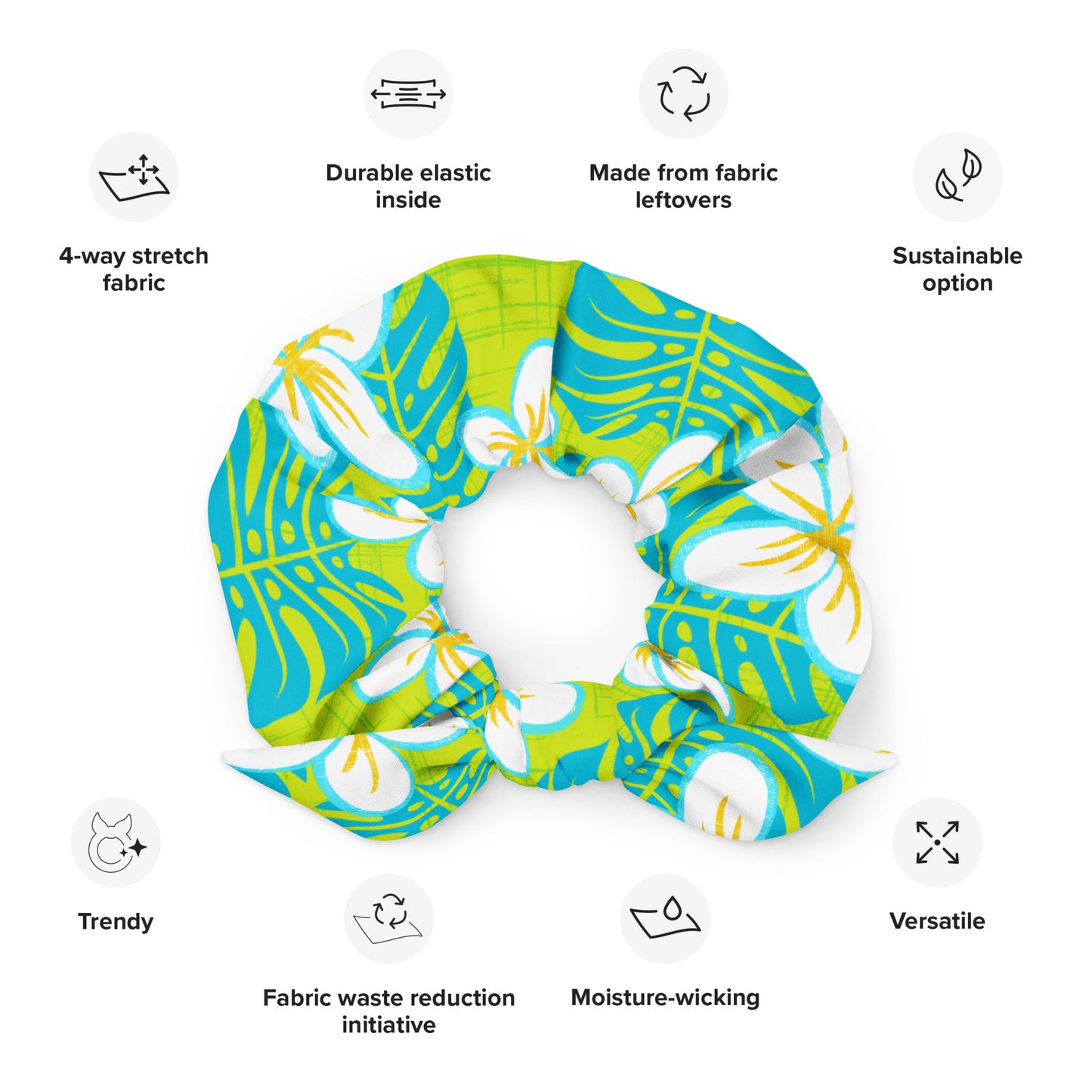 Sour Blue Heaven Recycled Scrunchie