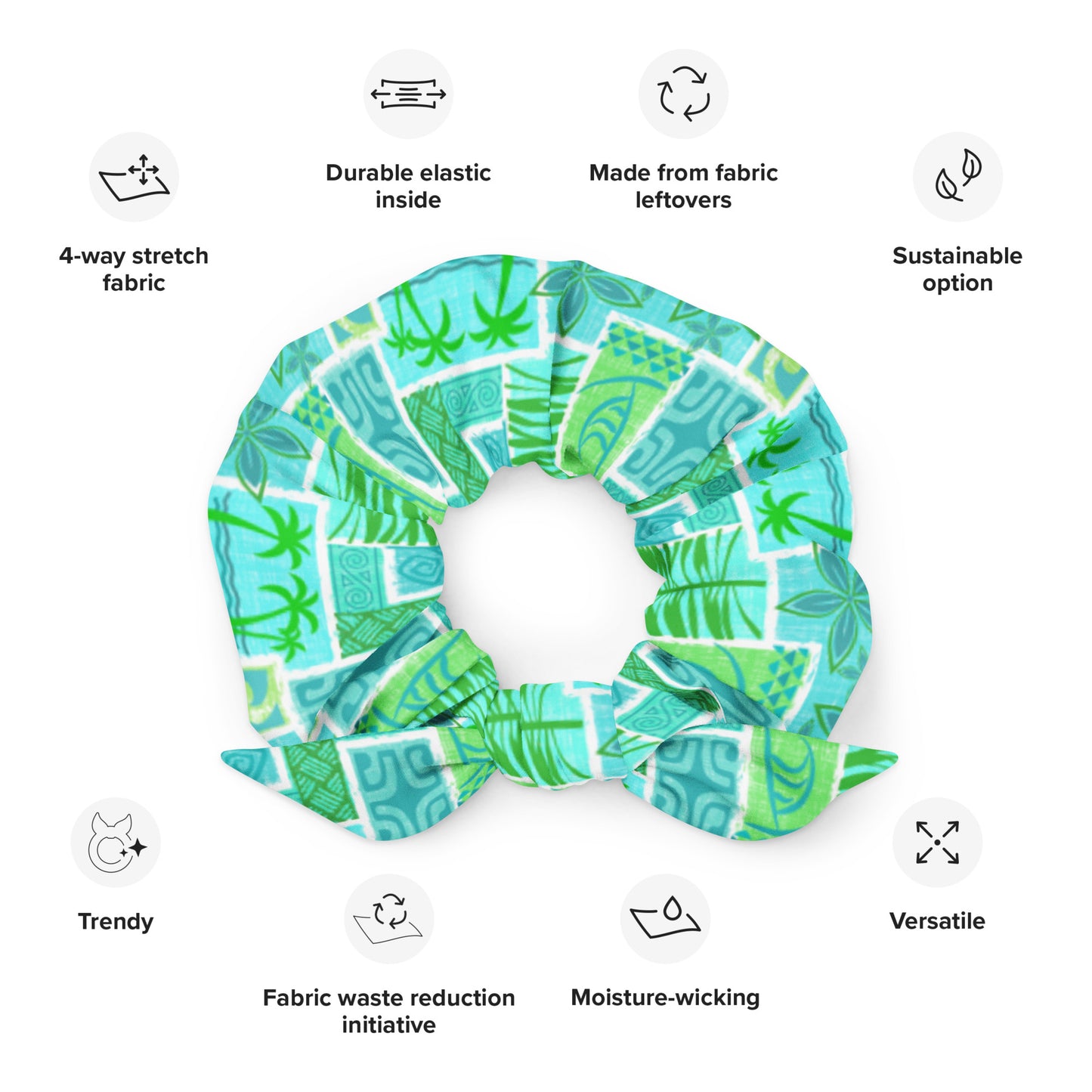 Moku Cool Water Recycled Scrunchie