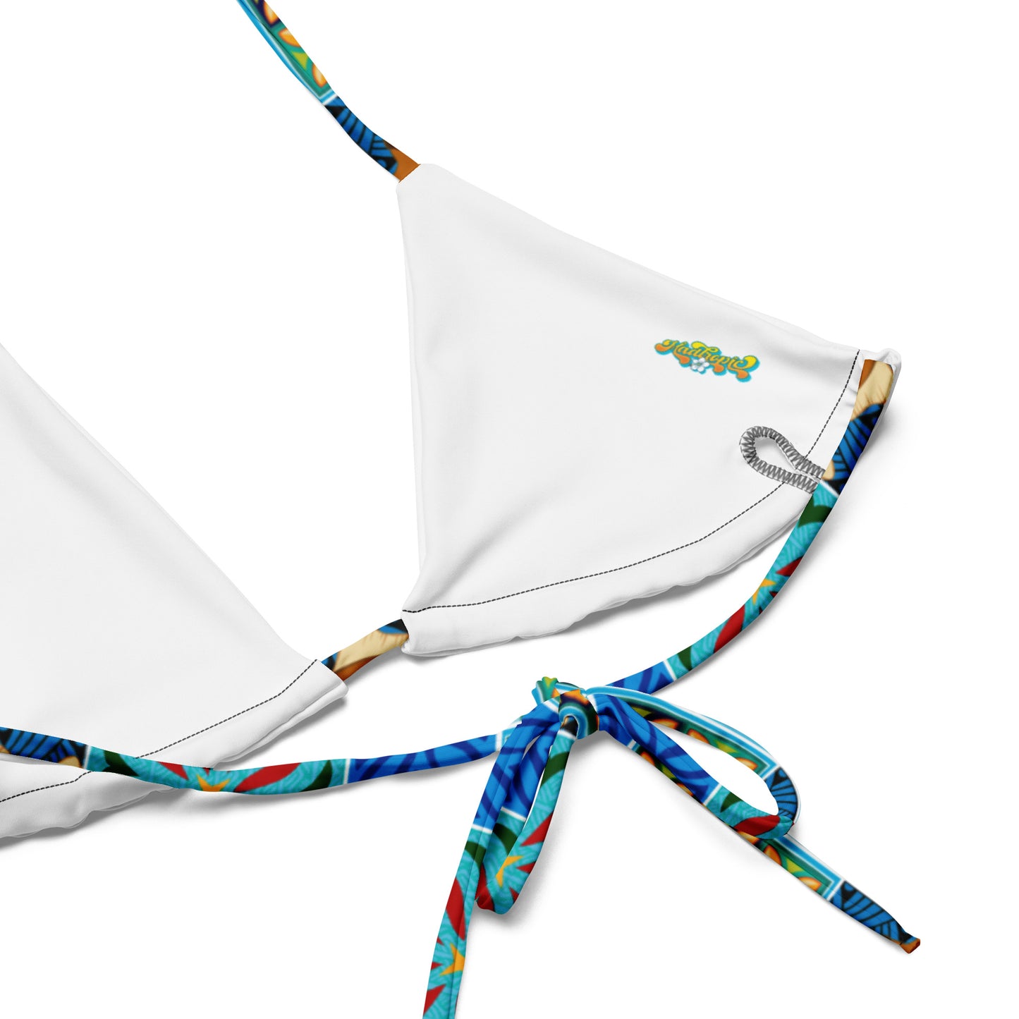 New Hawaiian Motif All-over print recycled string bikini