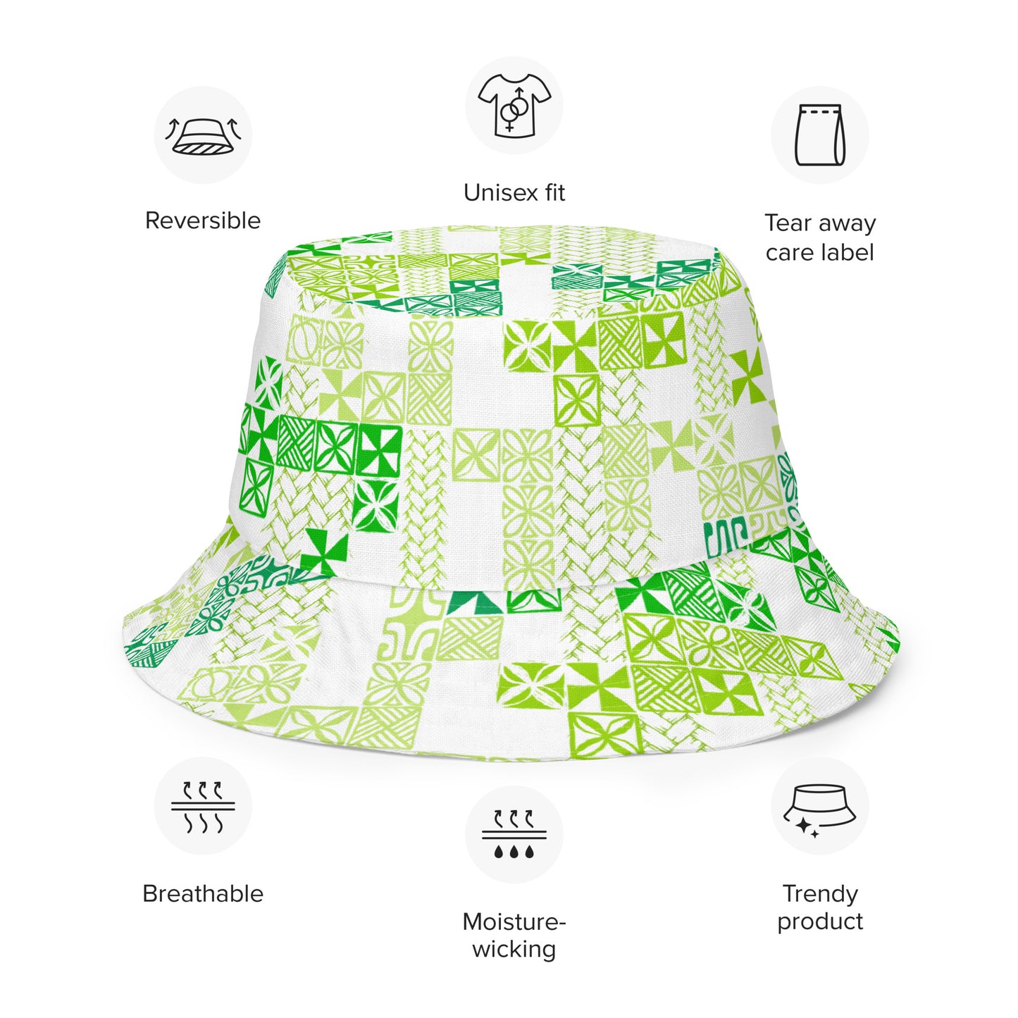 Tapa Tuesday Green Reversible bucket hat