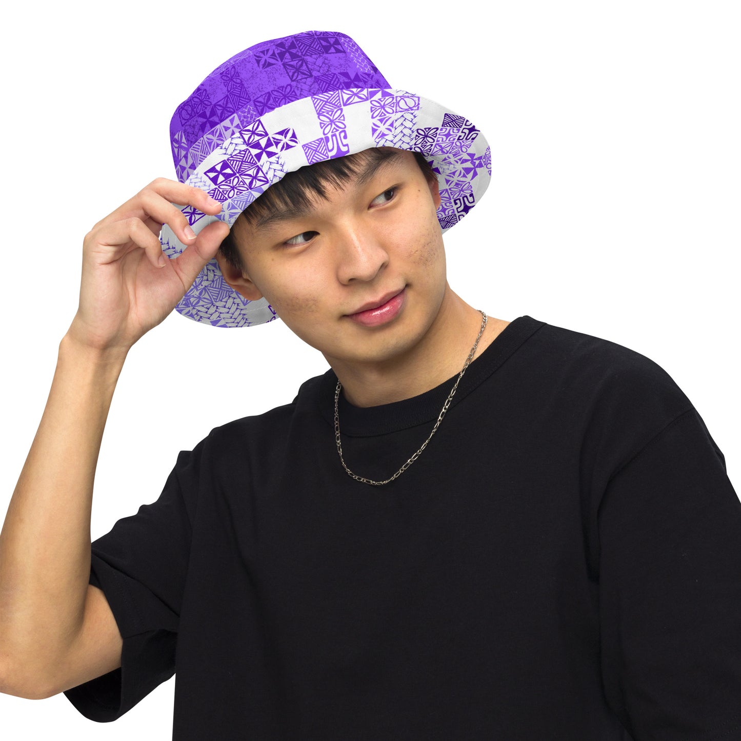 Tapa Tuesday Purple Reversible bucket hat
