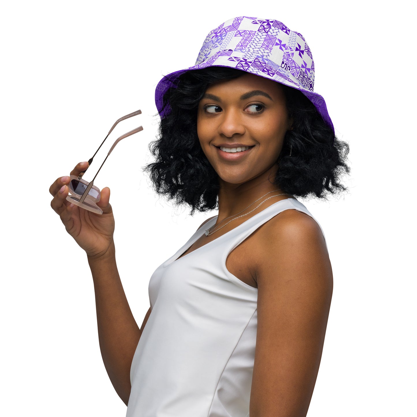 Tapa Tuesday Purple Reversible bucket hat