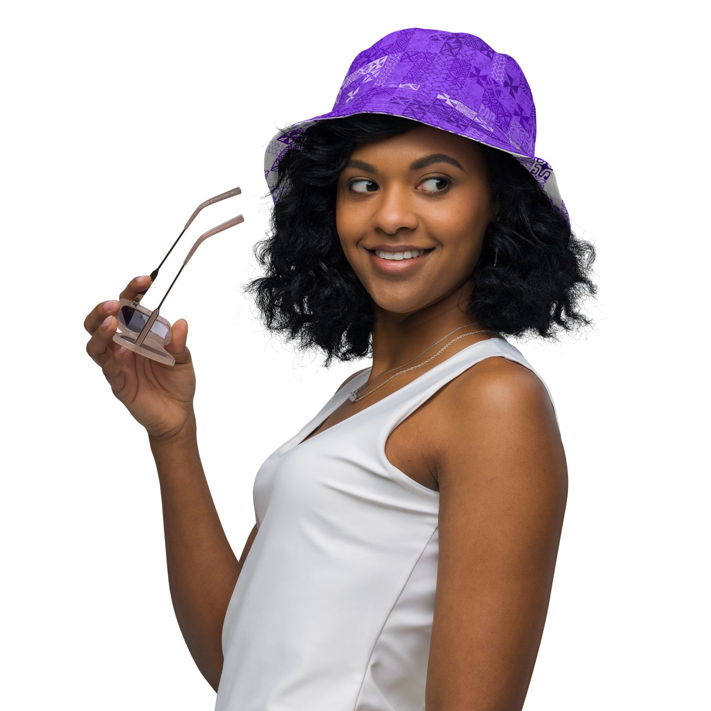 Tapa Tuesday Purple Reversible bucket hat