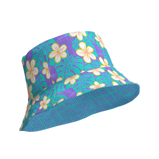 Ube Blue Weave Reversible bucket hat