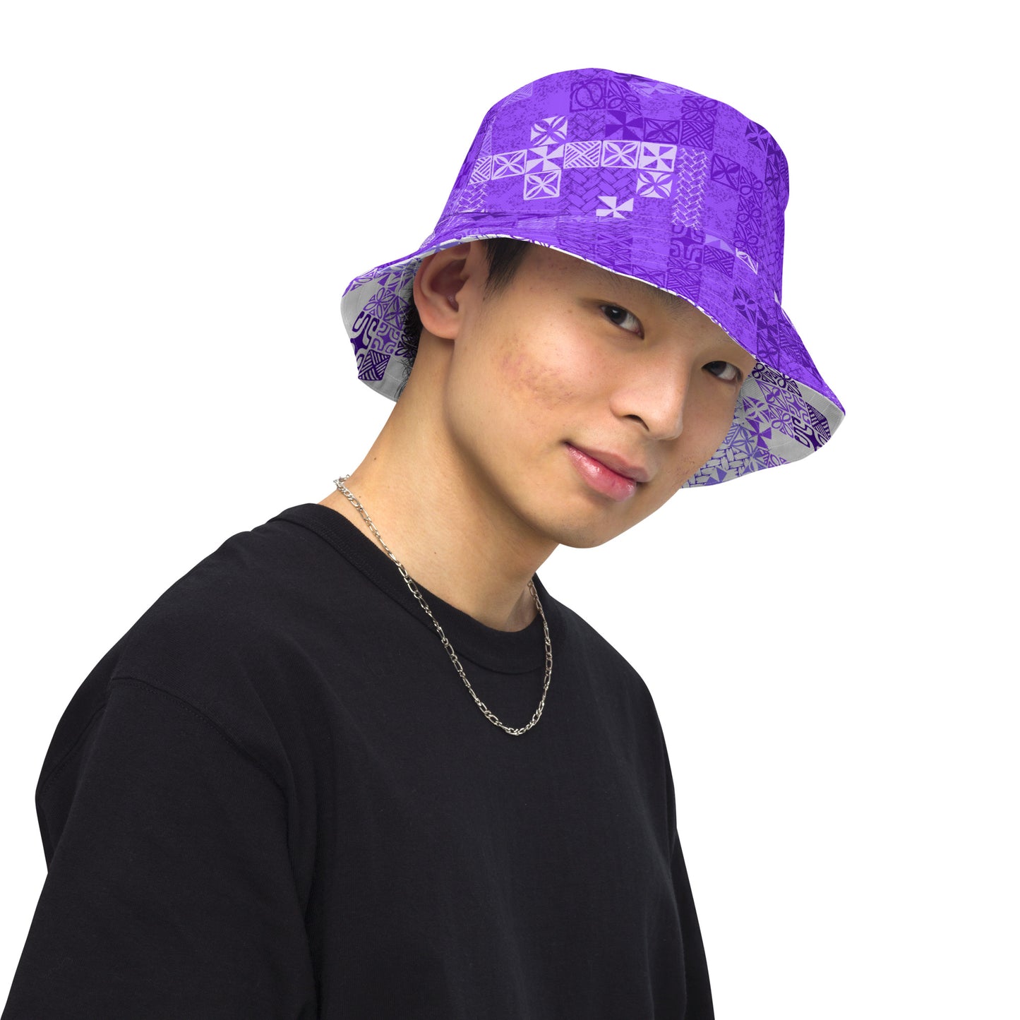 Tapa Tuesday Purple Reversible bucket hat