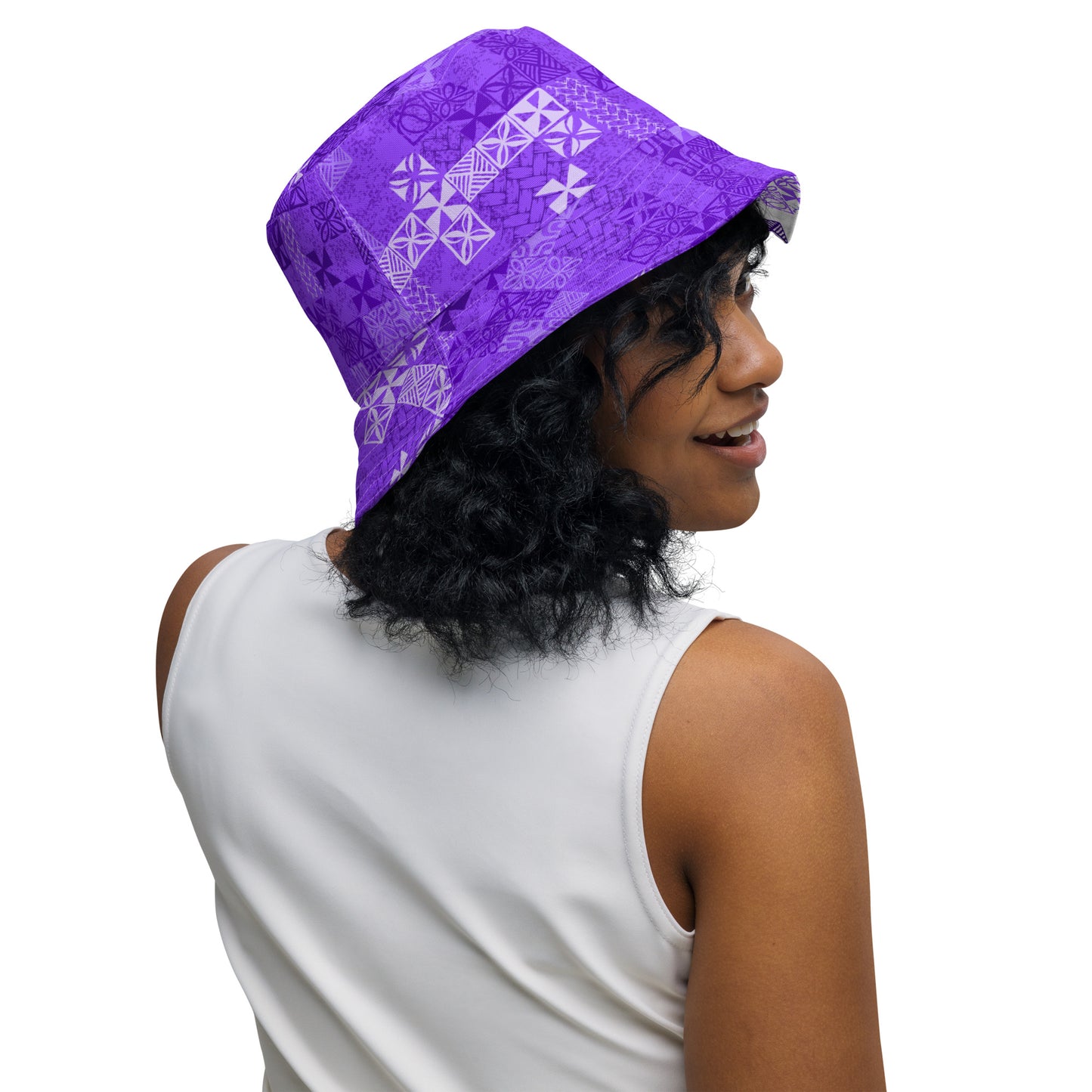 Tapa Tuesday Purple Reversible bucket hat