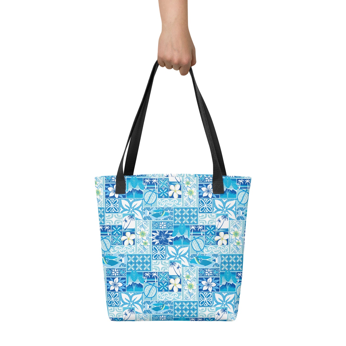 Blue Hawaiian Motif Tote bag