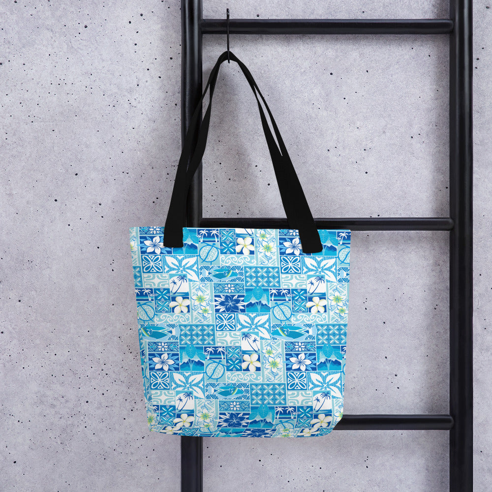 Blue Hawaiian Motif Tote bag