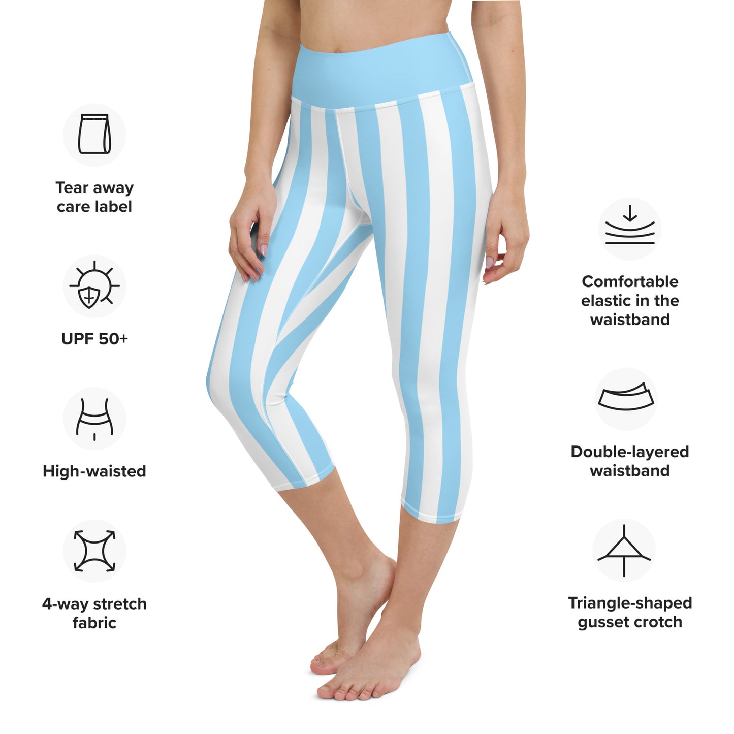 Beachboy Baby Blue Yoga Capri Leggings