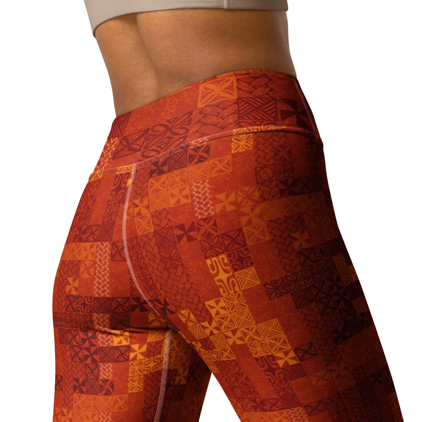 Tapa Tuesday Red Yoga Leggings