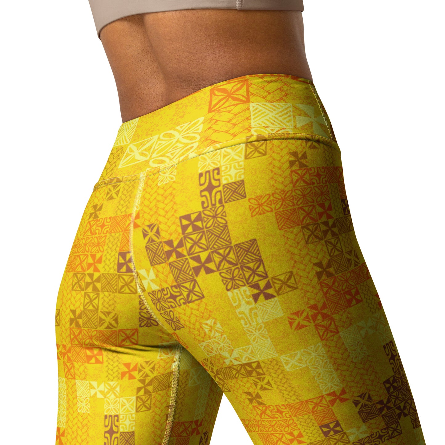 Tapa Tuesday Yellow Yoga Leggings