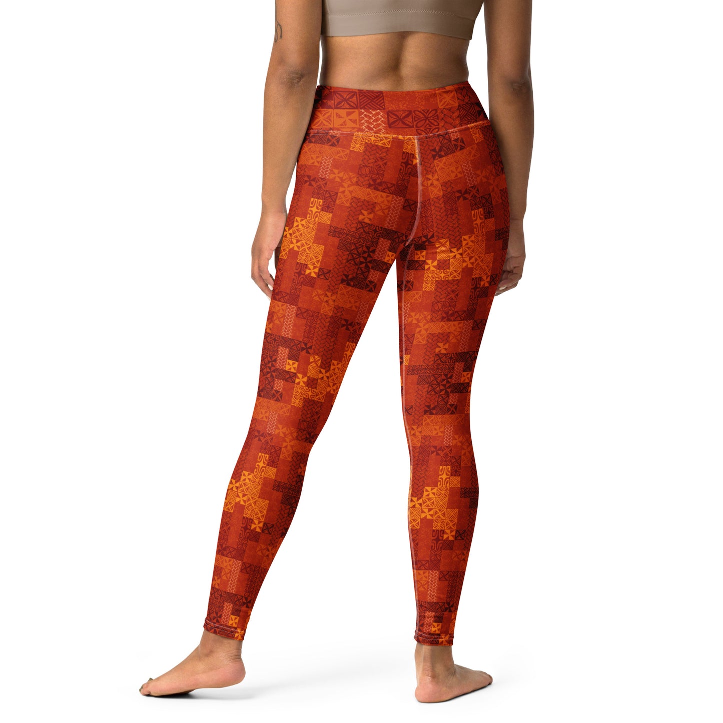 Tapa Tuesday Red Yoga Leggings