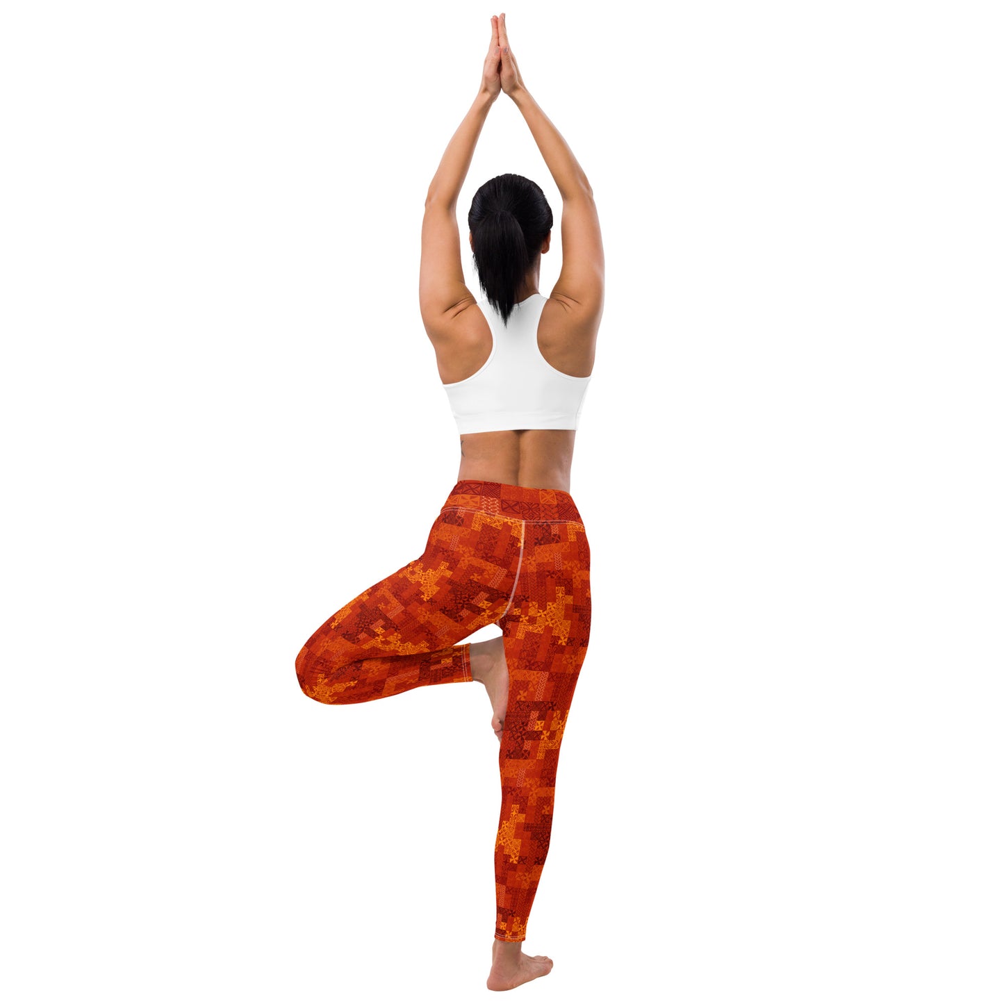 Tapa Tuesday Red Yoga Leggings