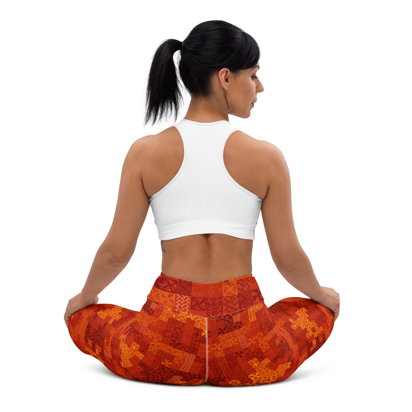 Tapa Tuesday Red Yoga Leggings