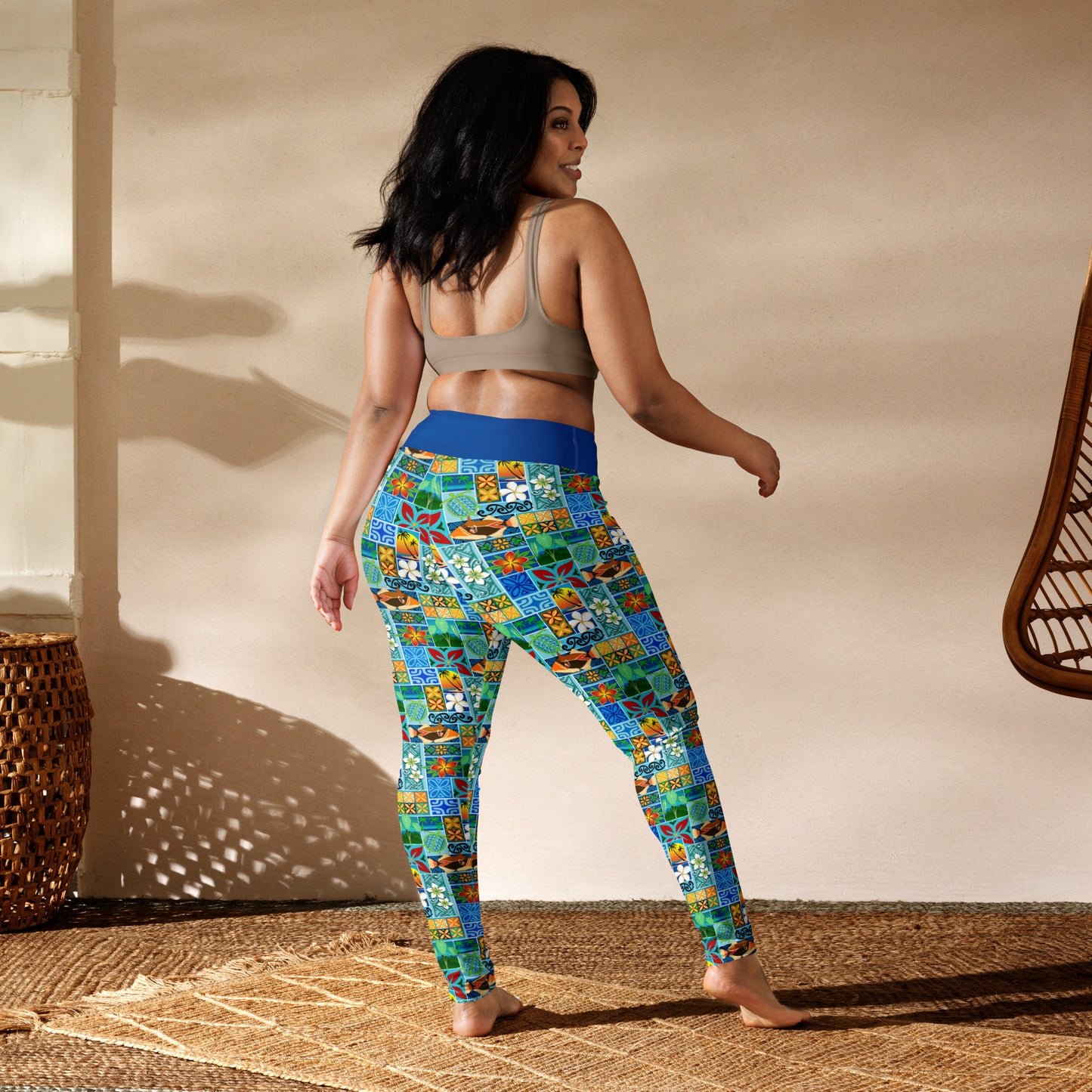 New Hawaiian Motif Yoga Leggings