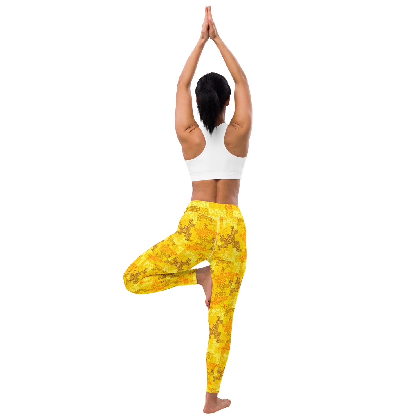 Tapa Tuesday Yellow Yoga Leggings