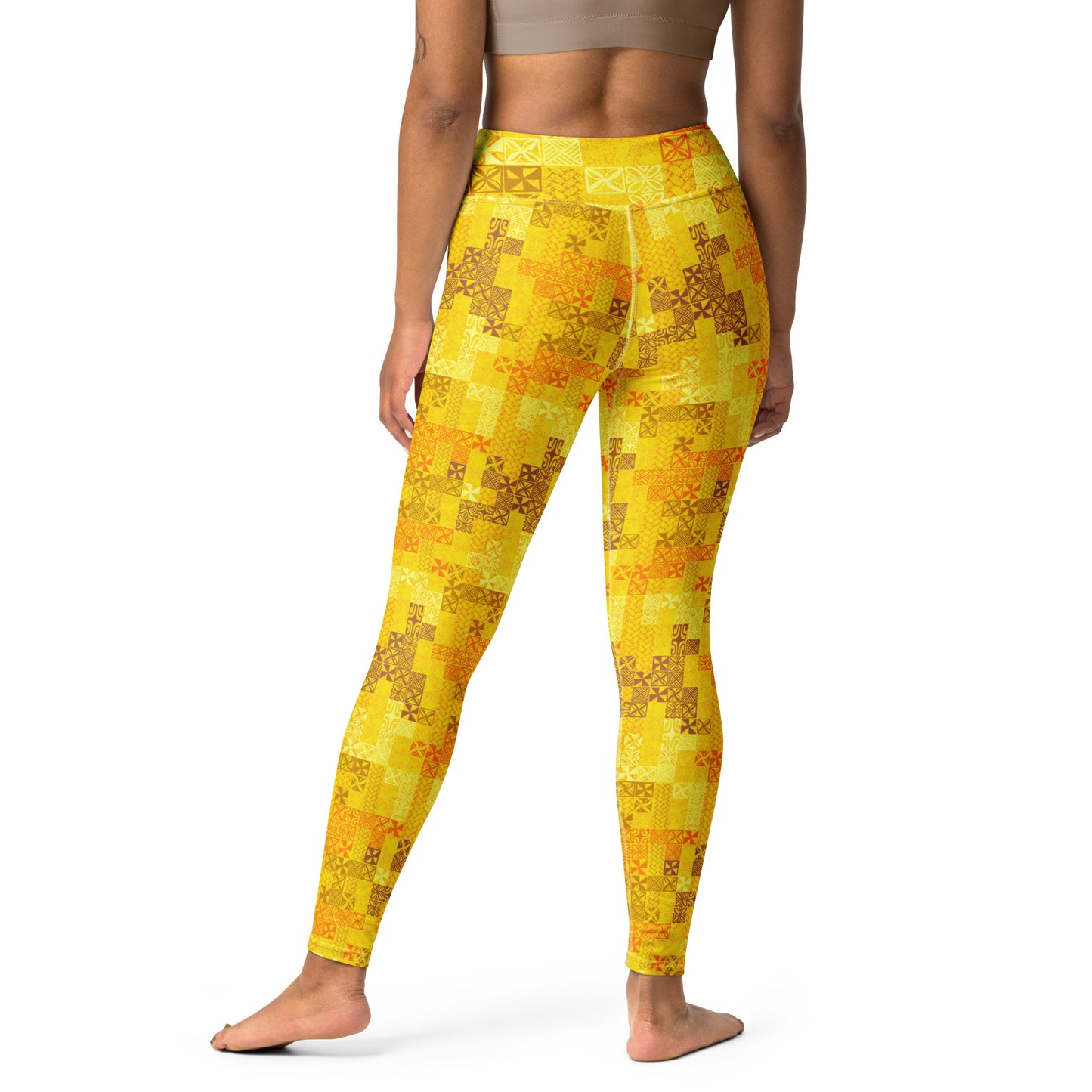 Tapa Tuesday Yellow Yoga Leggings