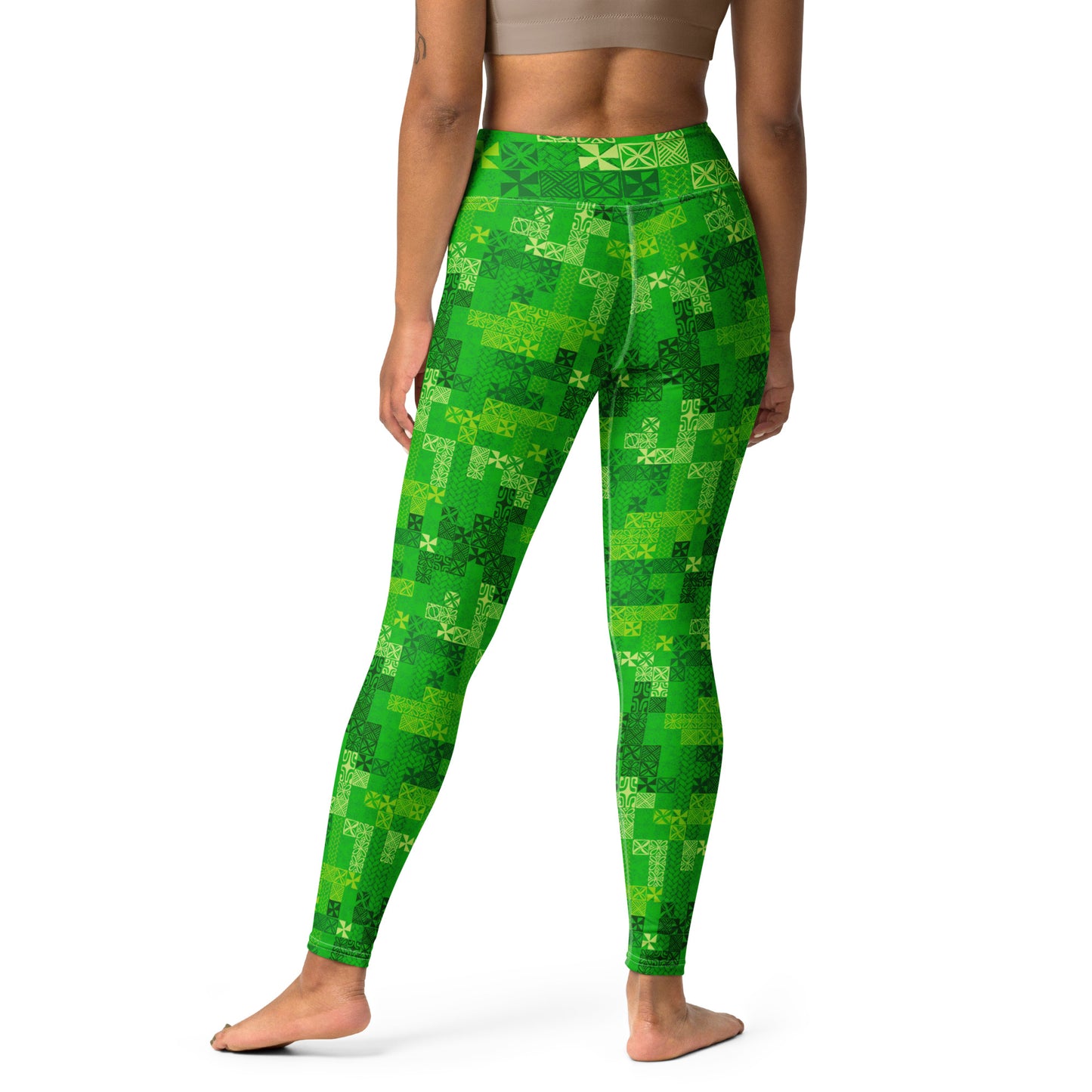 Tapa Tuesday Green Yoga Leggings