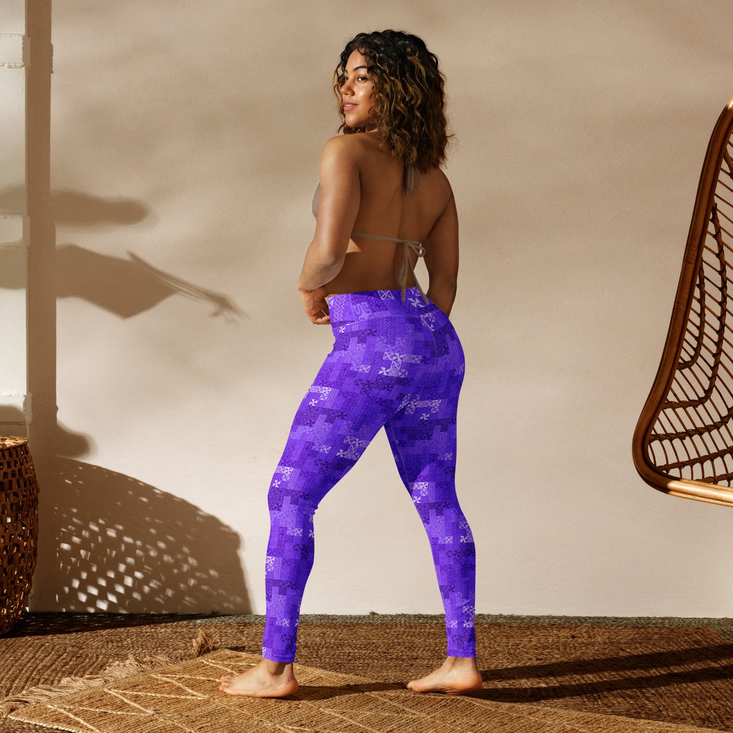 Tapa Tuesday Purple Yoga Leggings