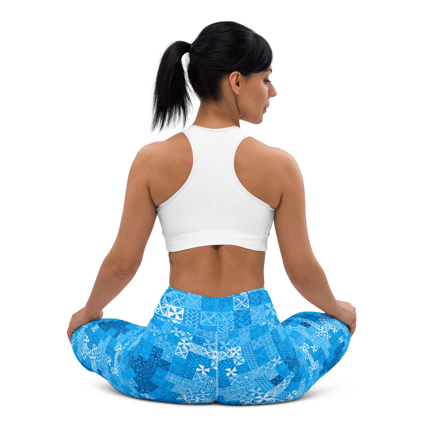 Tapa Tuesday Blue Yoga Leggings