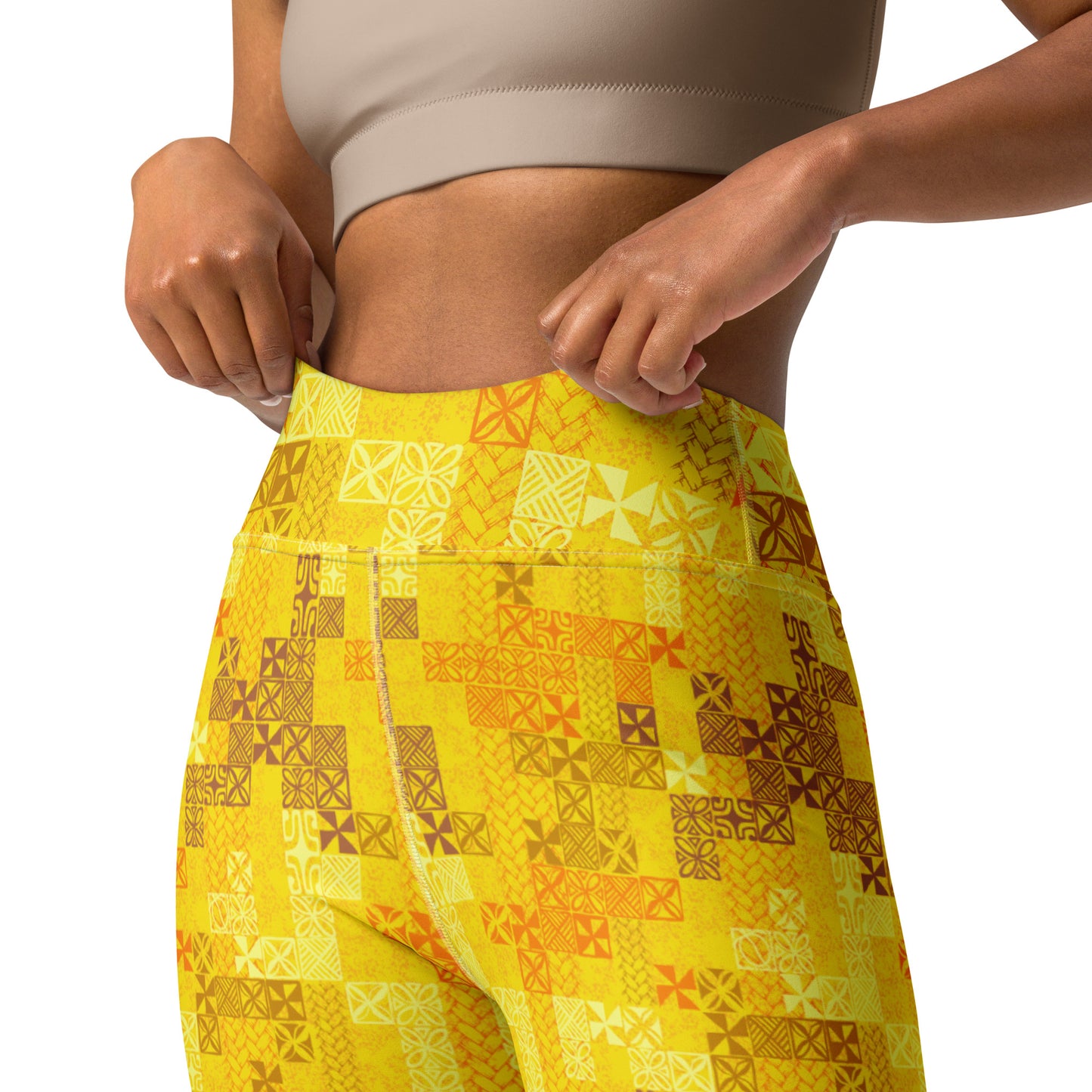 Tapa Tuesday Yellow Yoga Leggings