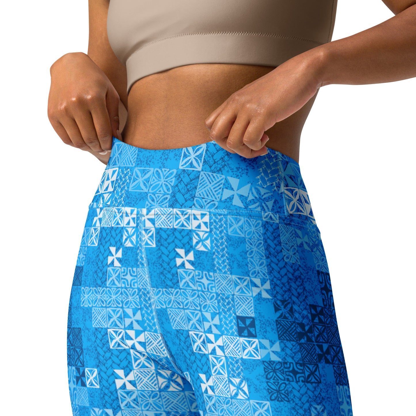 Tapa Tuesday Blue Yoga Leggings