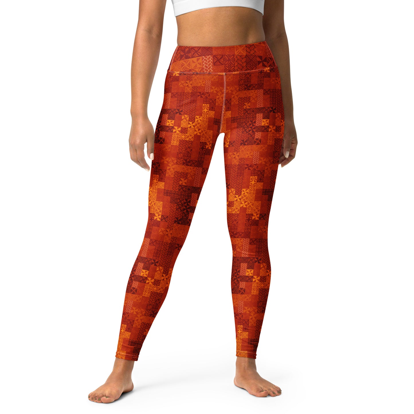 Tapa Tuesday Red Yoga Leggings