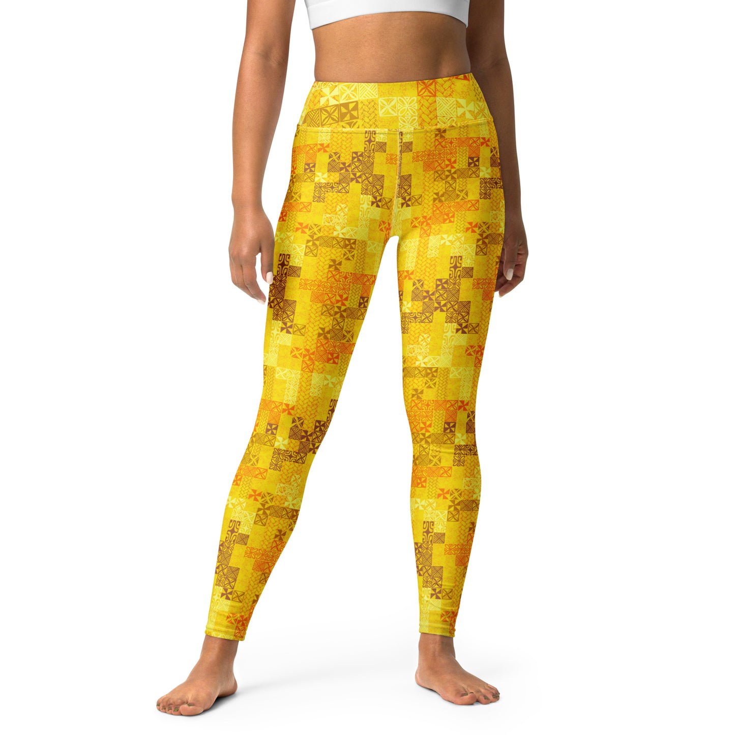 Tapa Tuesday Yellow Yoga Leggings