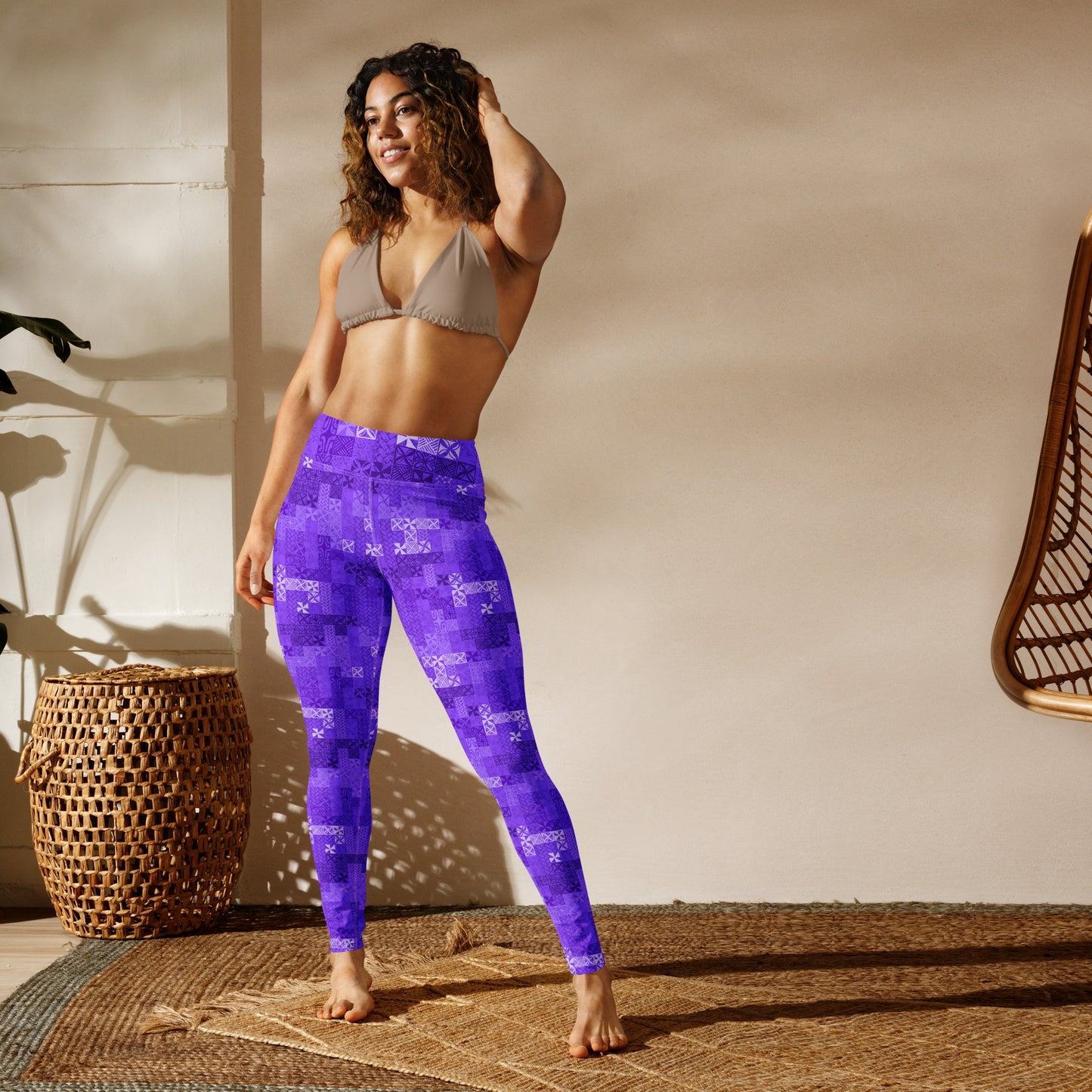 Tapa Tuesday Purple Yoga Leggings