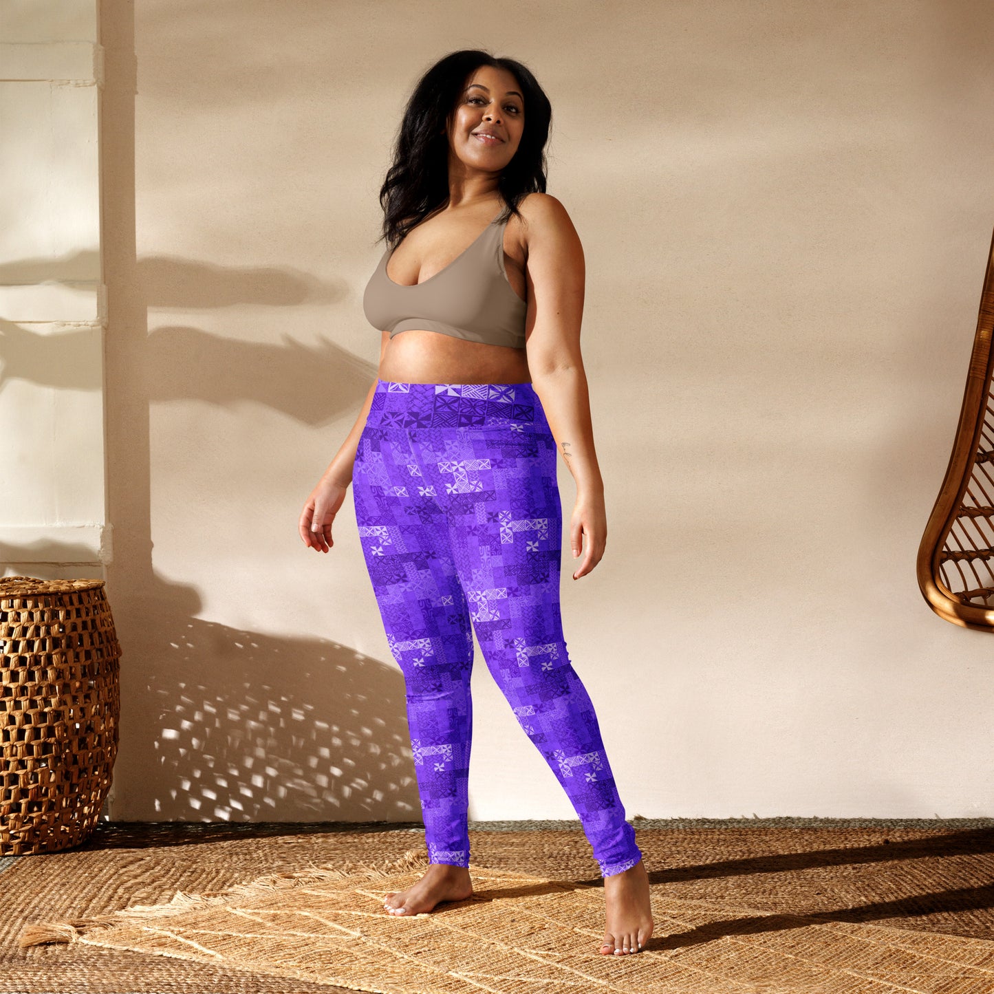 Tapa Tuesday Purple Yoga Leggings