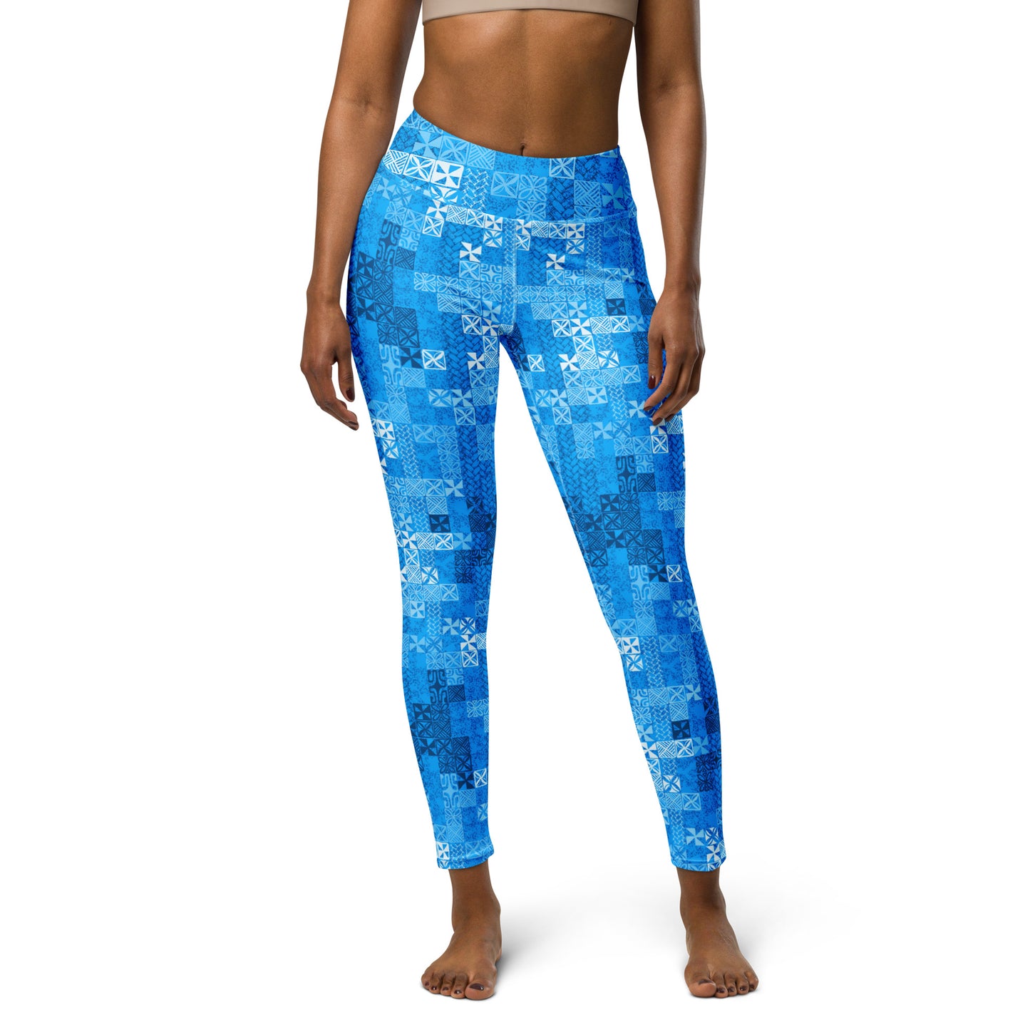 Tapa Tuesday Blue Yoga Leggings