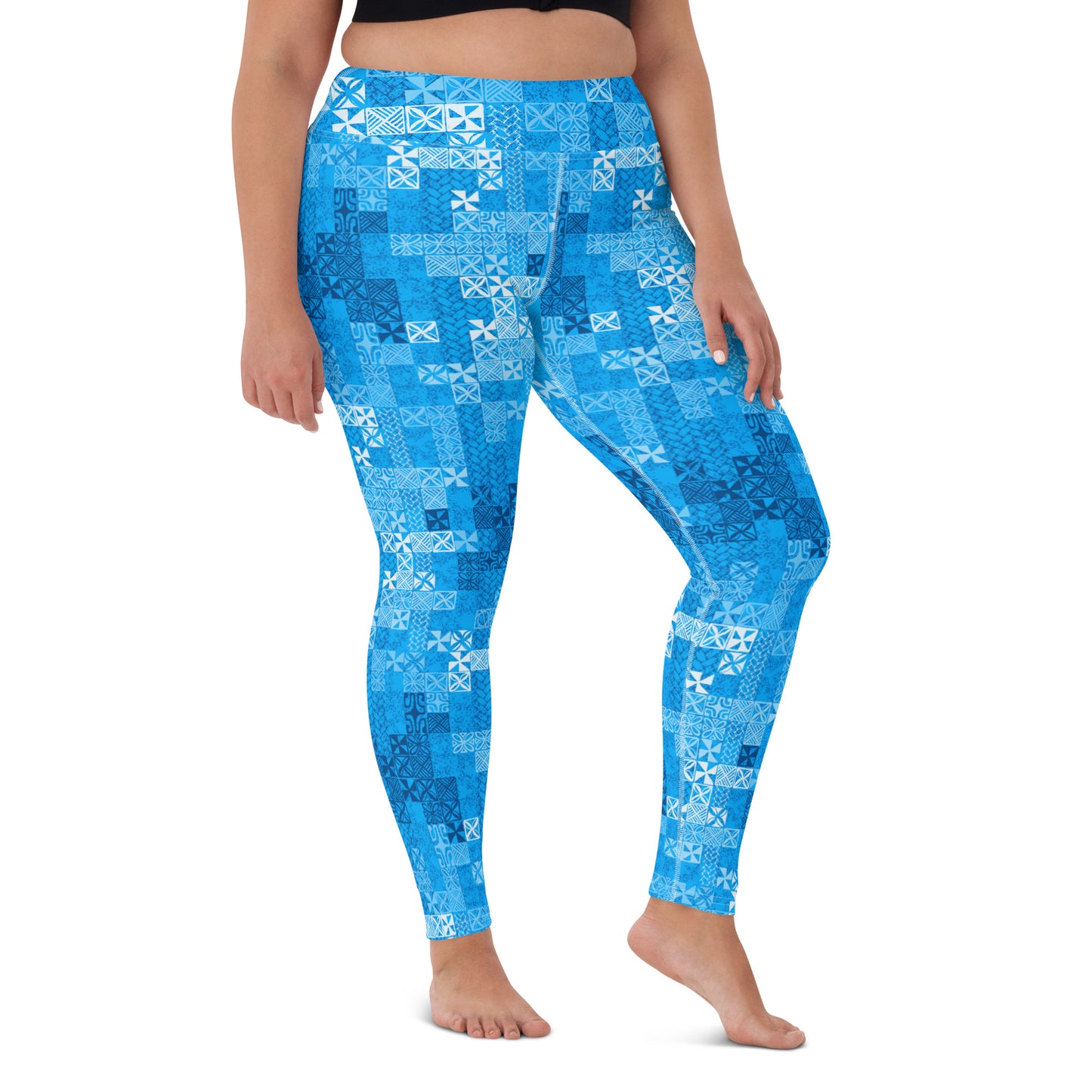 Tapa Tuesday Blue Yoga Leggings