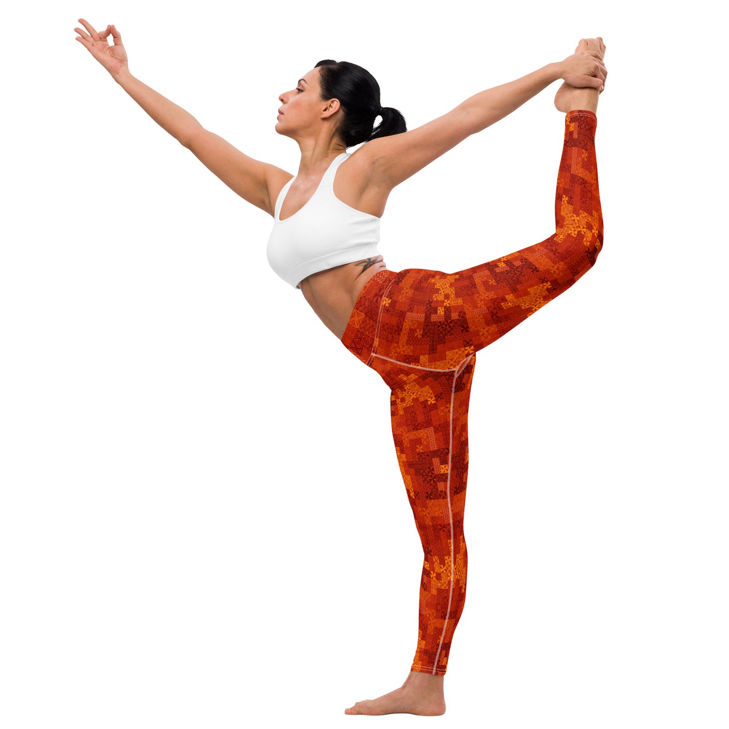 Tapa Tuesday Red Yoga Leggings