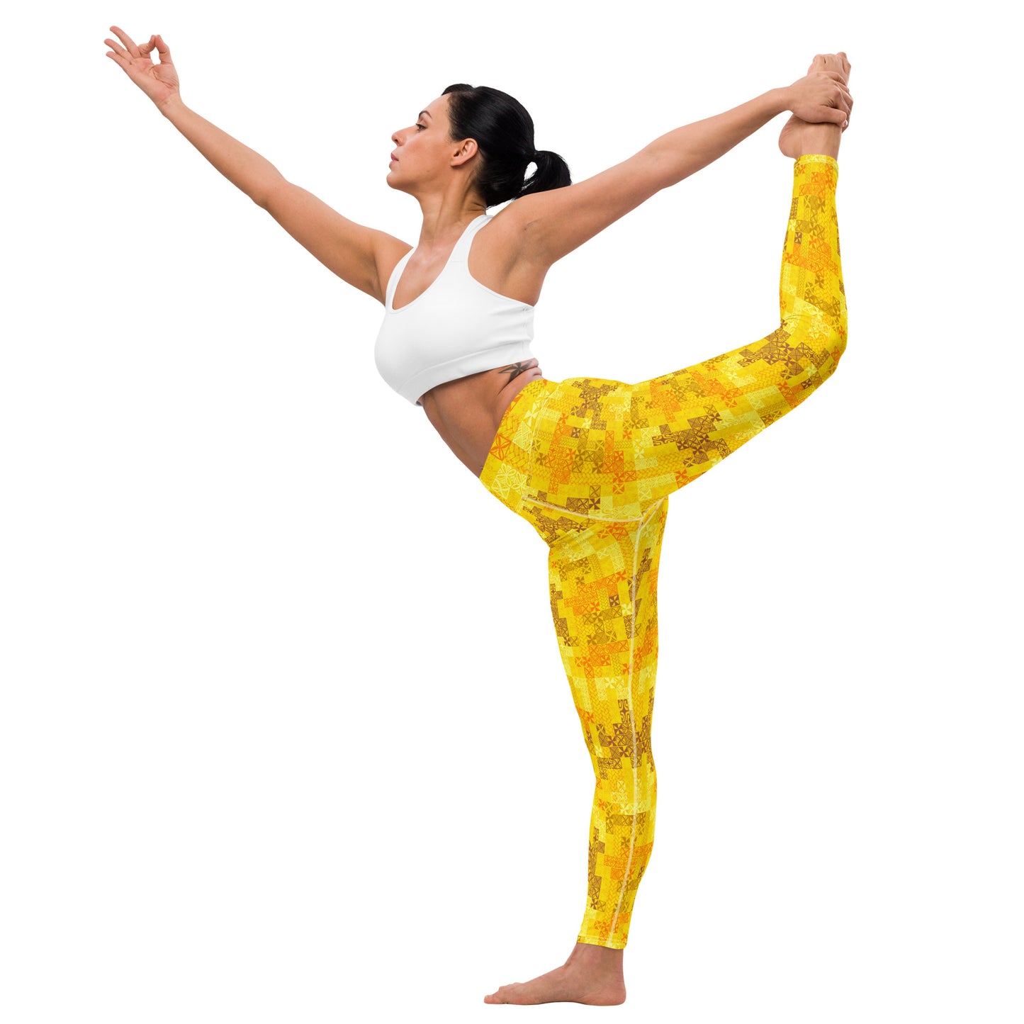 Tapa Tuesday Yellow Yoga Leggings