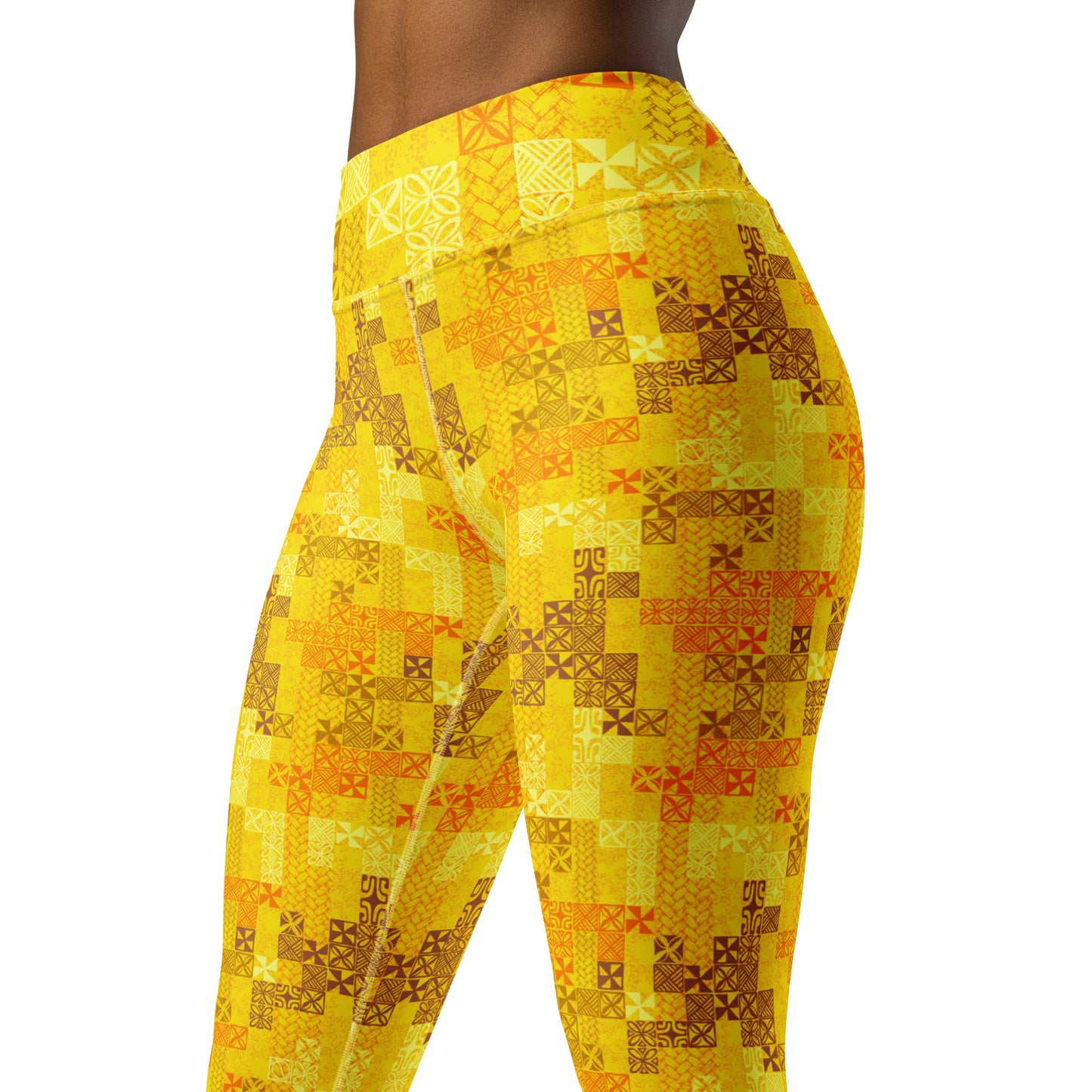 Tapa Tuesday Yellow Yoga Leggings