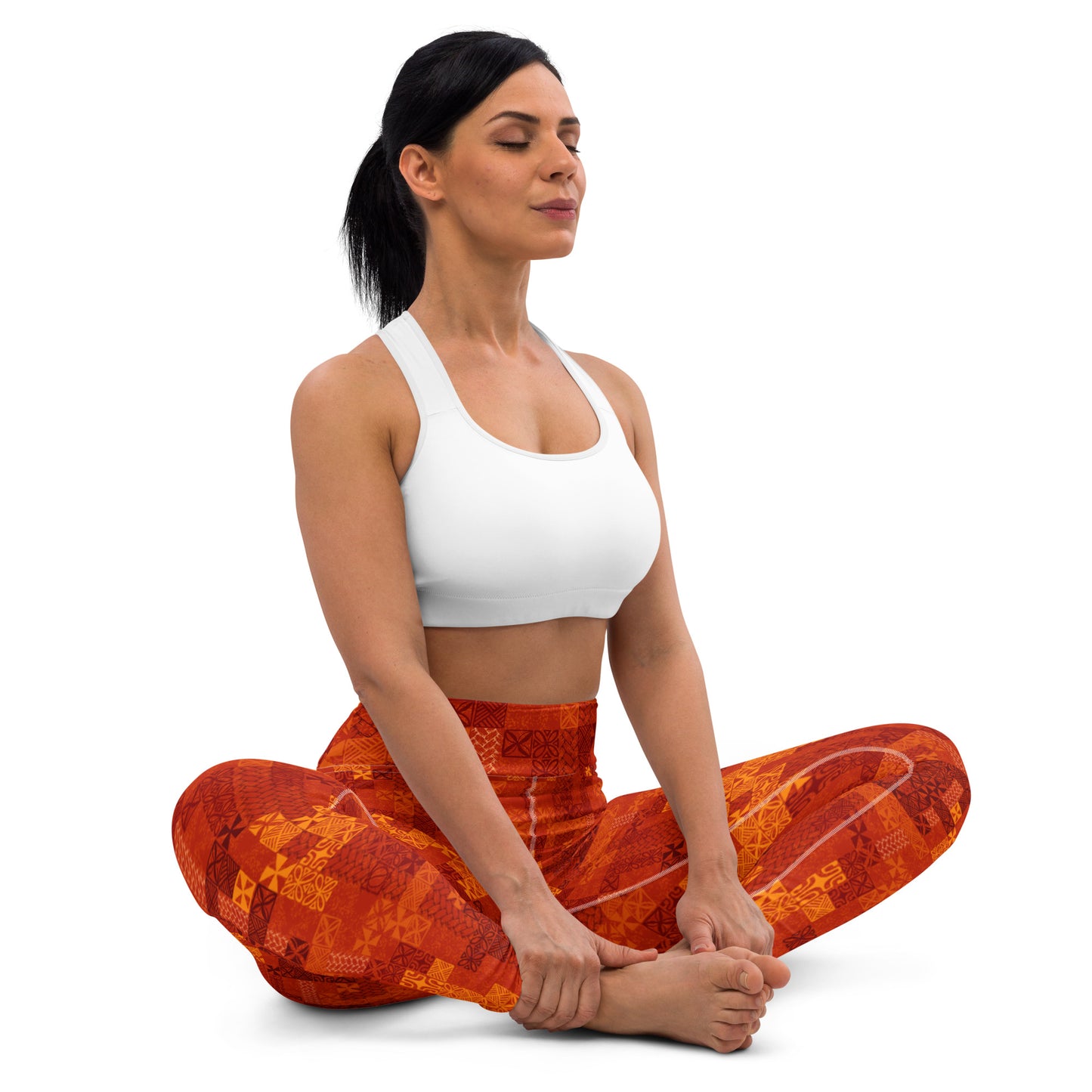 Tapa Tuesday Red Yoga Leggings