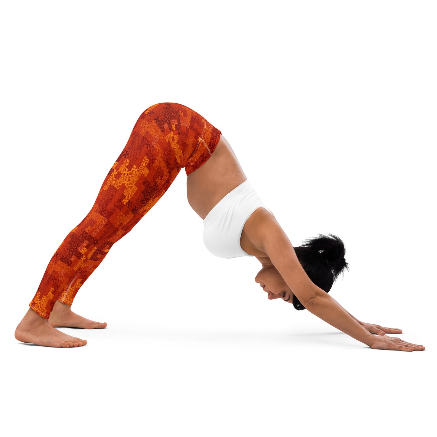 Tapa Tuesday Red Yoga Leggings