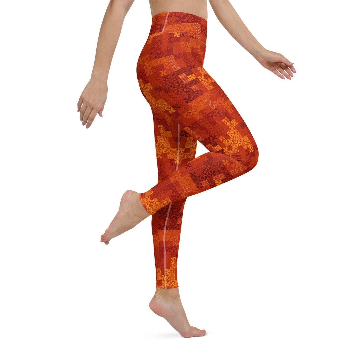 Tapa Tuesday Red Yoga Leggings