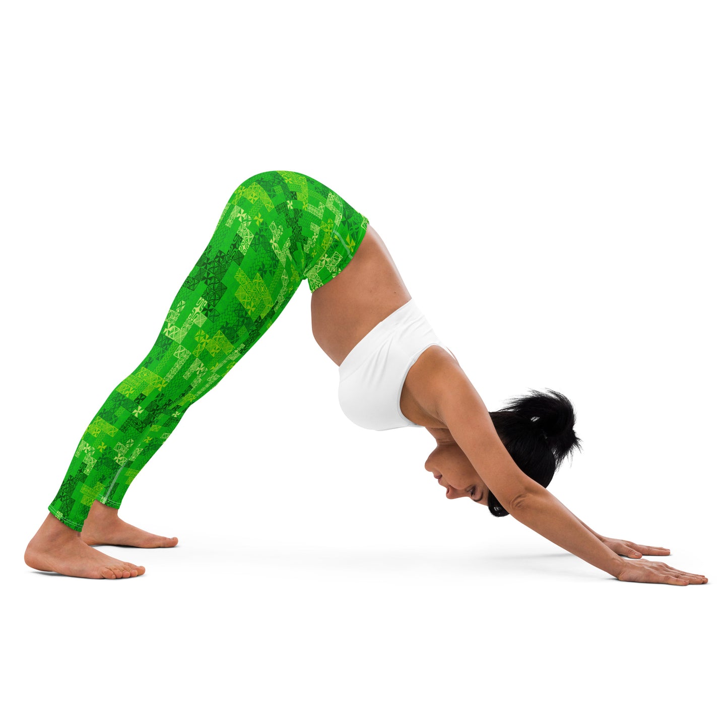 Tapa Tuesday Green Yoga Leggings