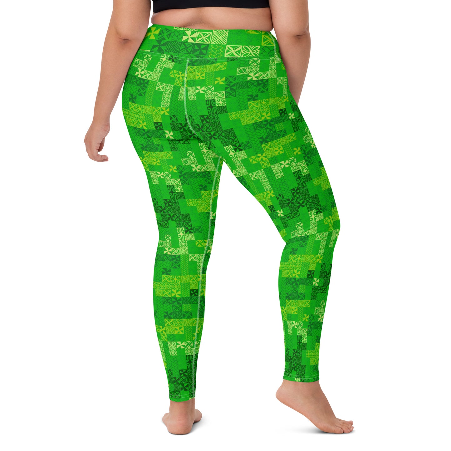Tapa Tuesday Green Yoga Leggings