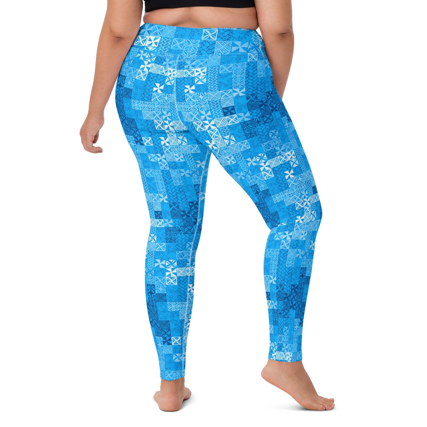 Tapa Tuesday Blue Yoga Leggings