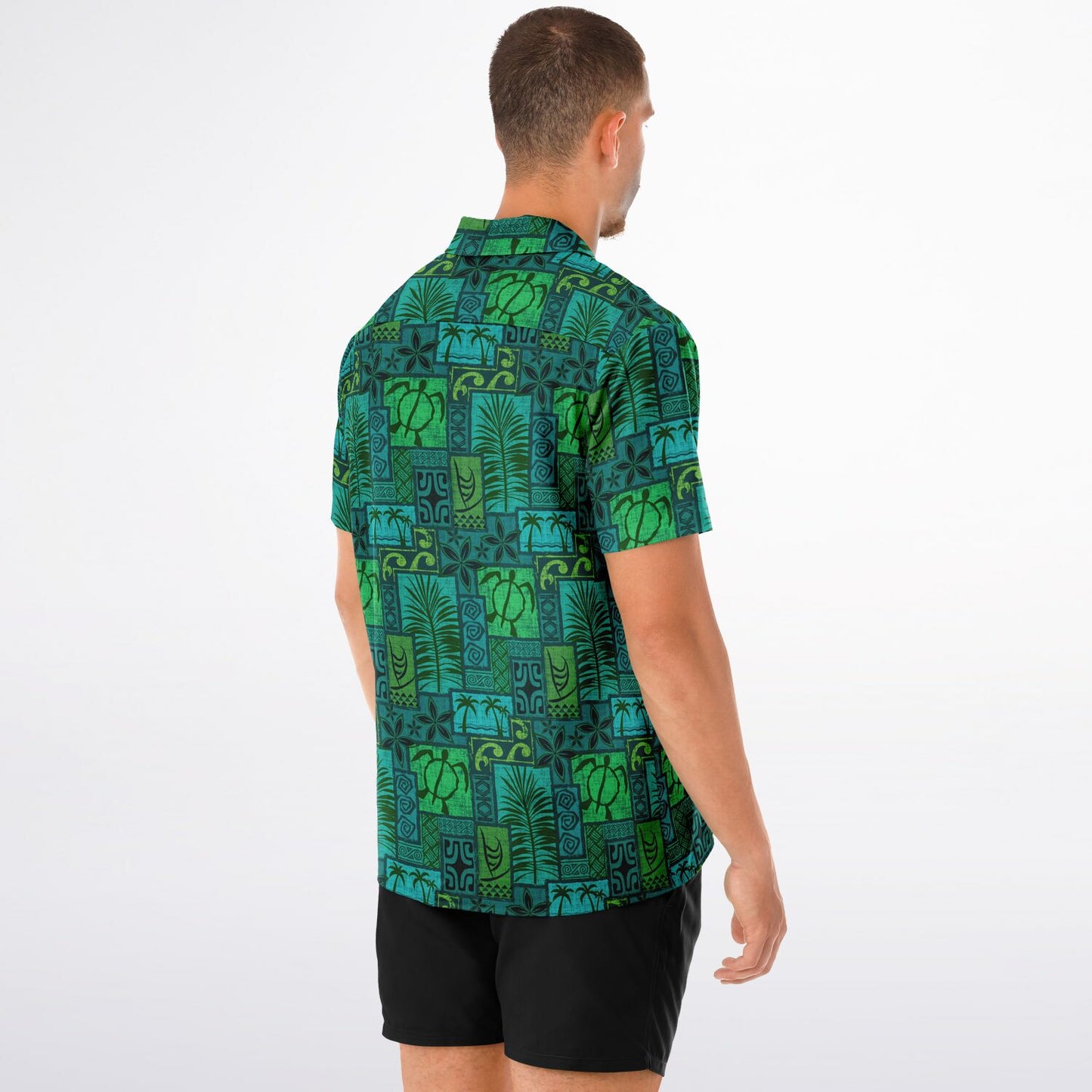 Moku Malihini Green Forest Short Sleeve Button-Down Shirt - AOP