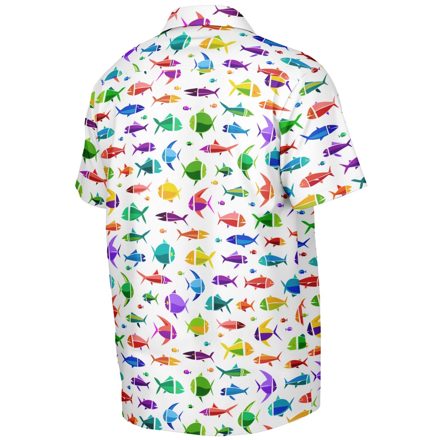 'Fishies' Short Sleeve Button-Down Shirt