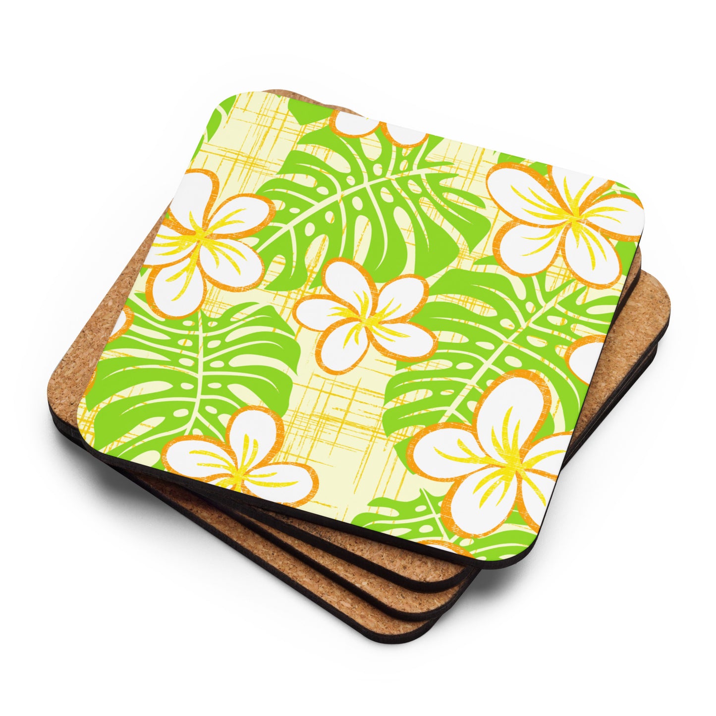 Garden's Edge Summer Beach Cork-back coaster